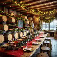 Holiday dinner at a winery
