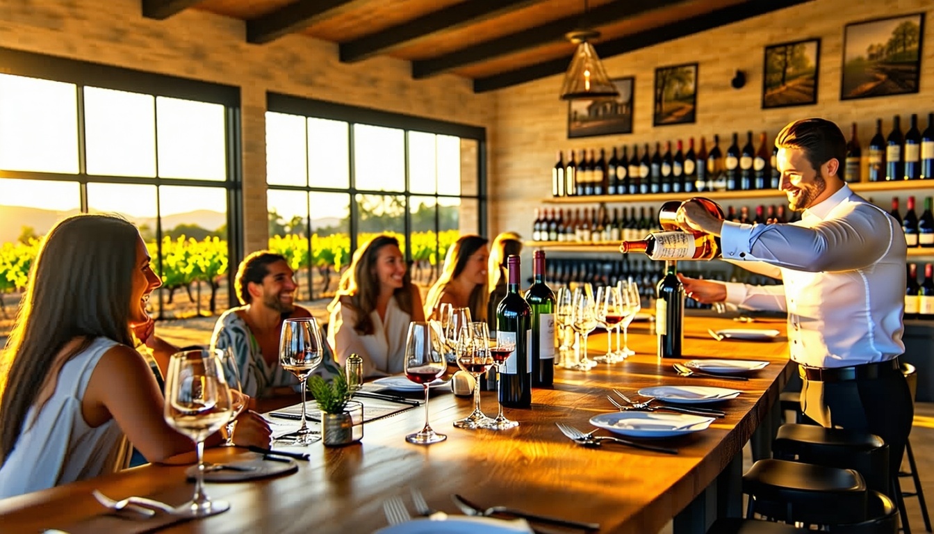 warm sunny tasting room